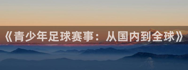 《青少年足球赛事：从国内到全球》